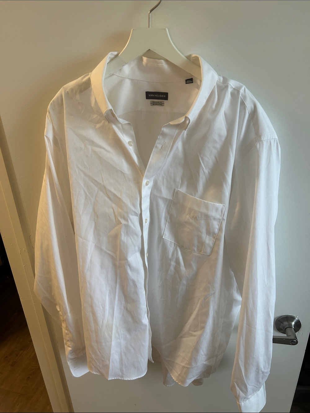 Van Heusen White Classic Button-Up Dress Shirt